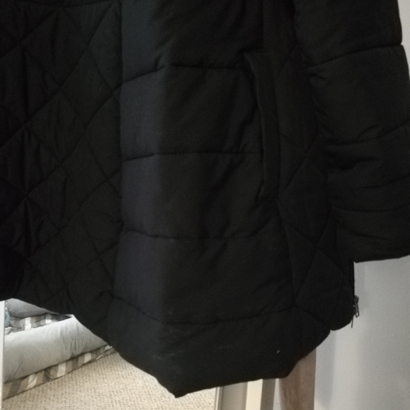 *Hollister Quilted Puffer Jacket Parka Coat Black - Picture 2 of 10